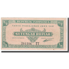 Banknote, Indonesia, 1/2 Rupiah, 1945, KM:16, EF(40-45)