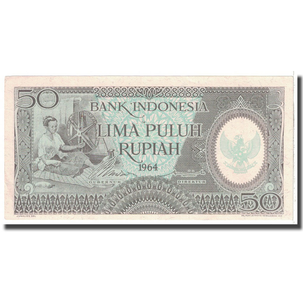 Biljet, Indonesië, 50 Rupiah, 1964, KM:96, SPL