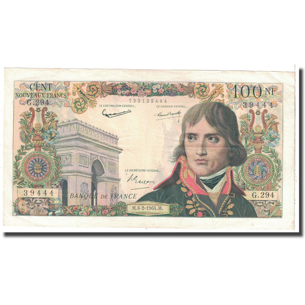 Francia, 100 Nouveaux Francs, 1964, 1964-02-06, BB, Fayette:59.25, KM:144a