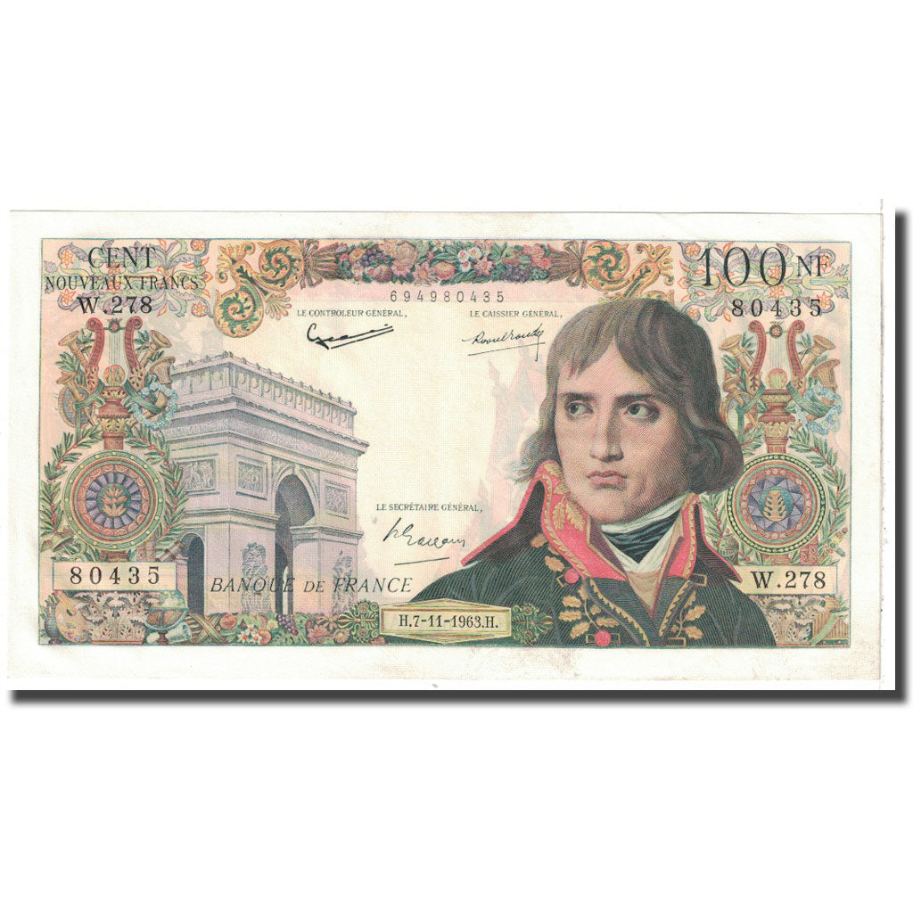 France, 100 Nouveaux Francs, 1964, 1964-02-06, TTB+, Fayette:59.24, KM:144a