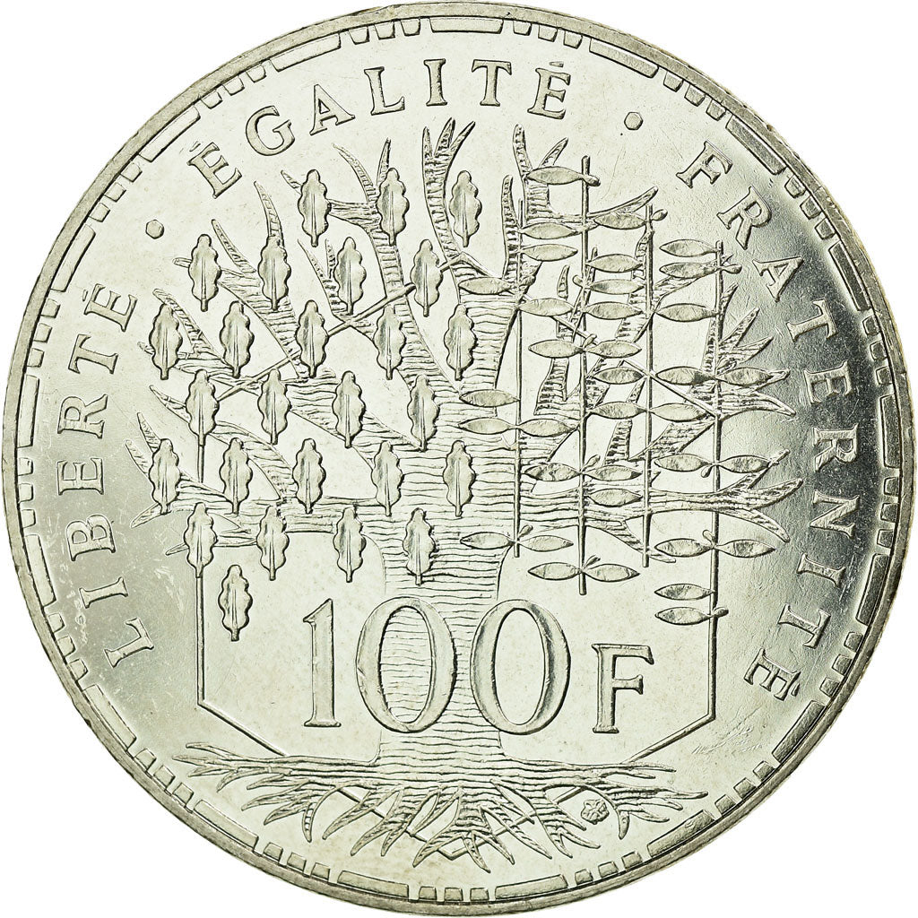 Coin, France, Panthéon, 100 Francs, 1991, Paris, MS(60-62), Silver, Gadoury:898