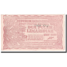 Banknote, Indonesia, 25 Rupiah, 1948, 1948-01-17, KM:S191a, AU(55-58)