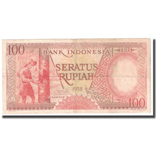 Biljet, Indonesië, 100 Rupiah, 1958, KM:59, TTB