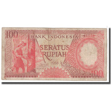 Banknote, Indonesia, 100 Rupiah, 1958, KM:59, VG(8-10)