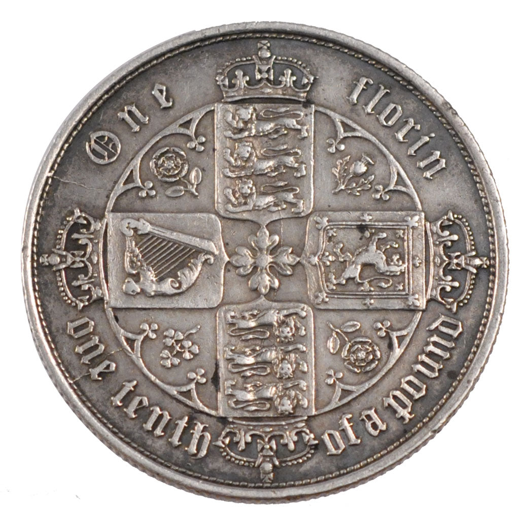 Great Britain, Florin, 1853, EF(40-45), Silver, 11.31