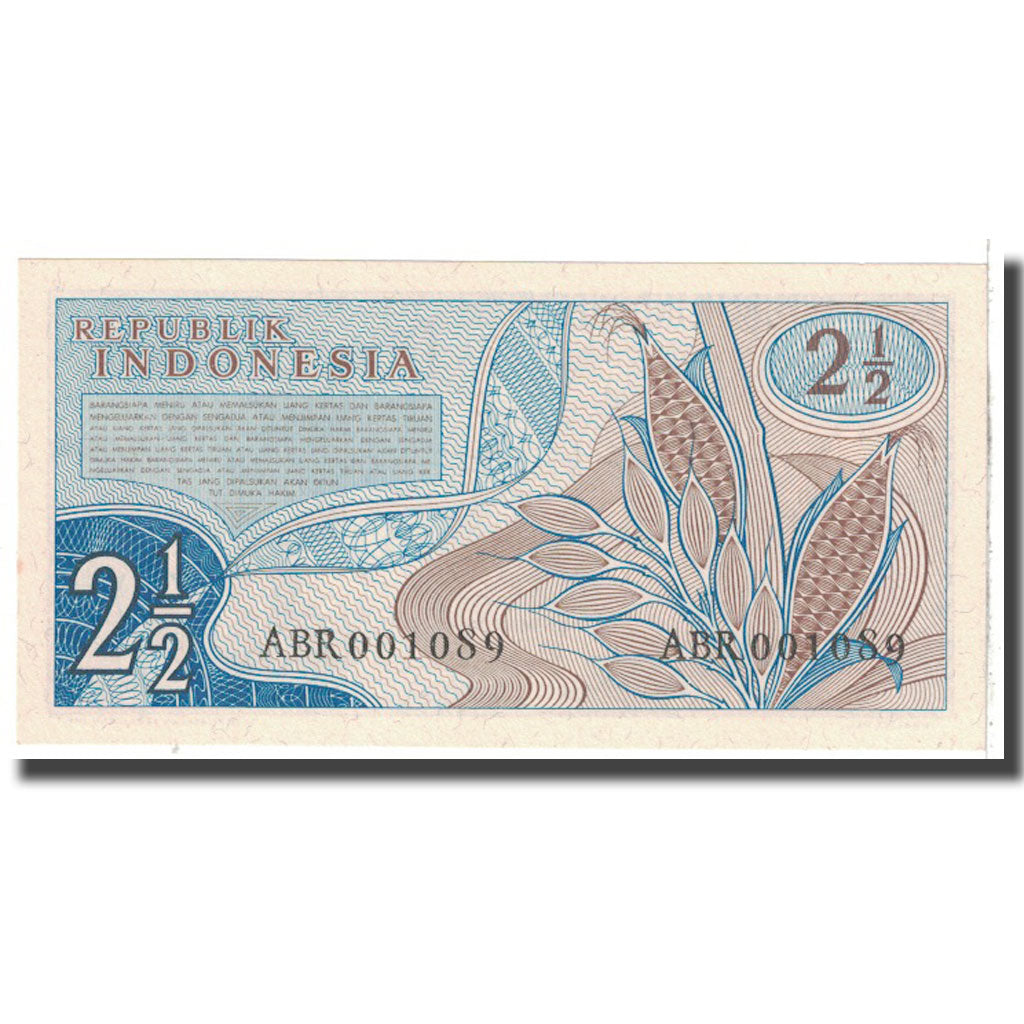 Banknote, Indonesia, 2 1/2 Rupiah, 1960, KM:77, AU(55-58)