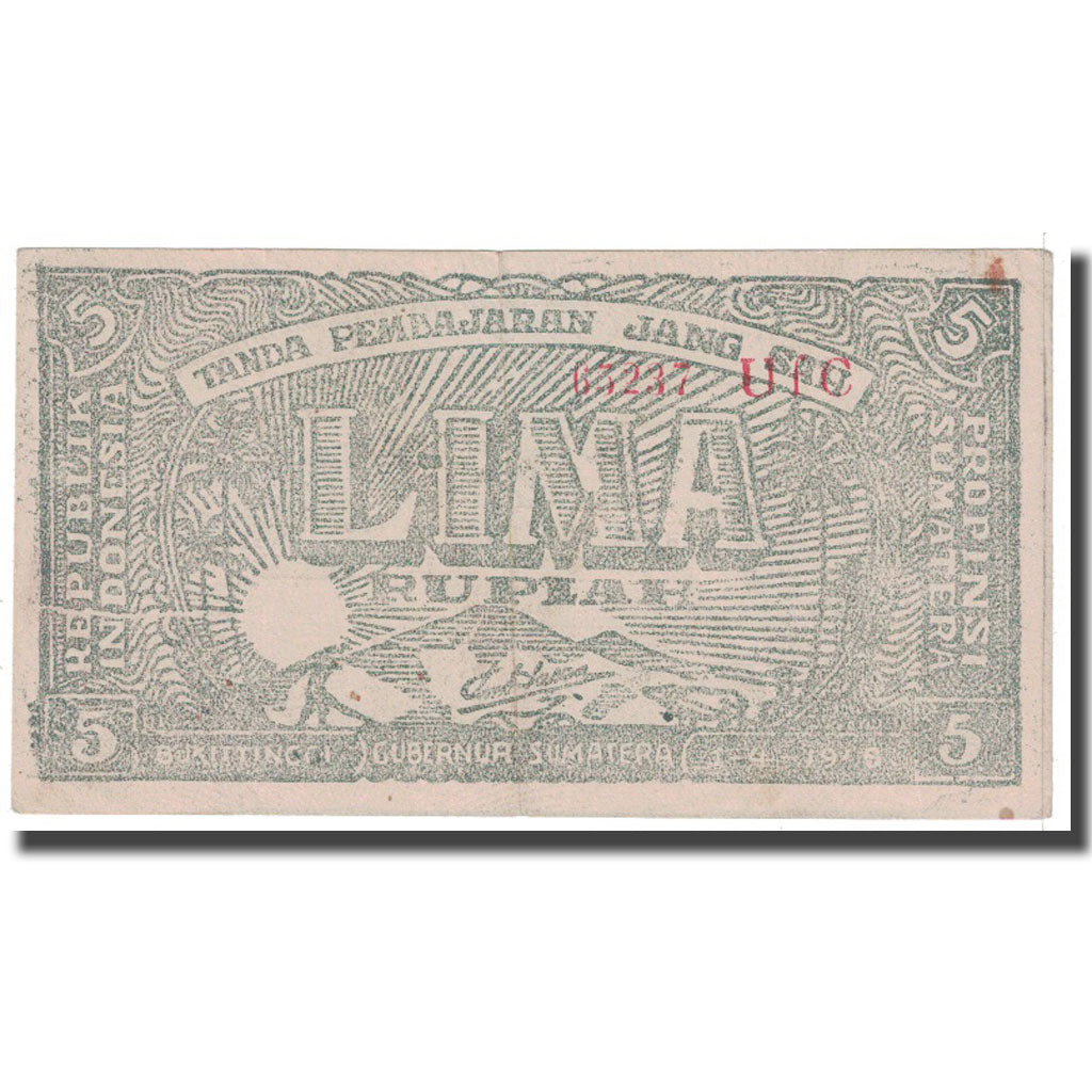 Banknote, Indonesia, 5 Rupiah, 1948, 1948-04-01, KM:S192a, EF(40-45)