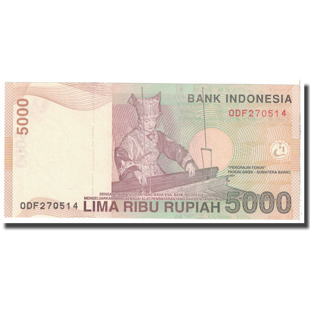 Banconote, Indonesia, 5000 Rupiah, 2001, KM:142a, SPL