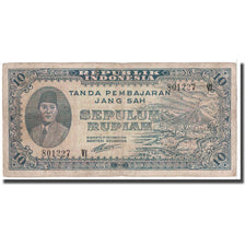 Banknote, Indonesia, 10 Rupiah, 1945, 1945-10-17, KM:19, VF(20-25)
