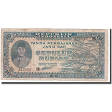 Banknote, Indonesia, 10 Rupiah, 1945, 1945-10-17, KM:19, VF(20-25)