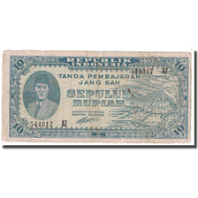 Banknote, Indonesia, 10 Rupiah, 1945, 1945-10-17, KM:19, VF(20-25)