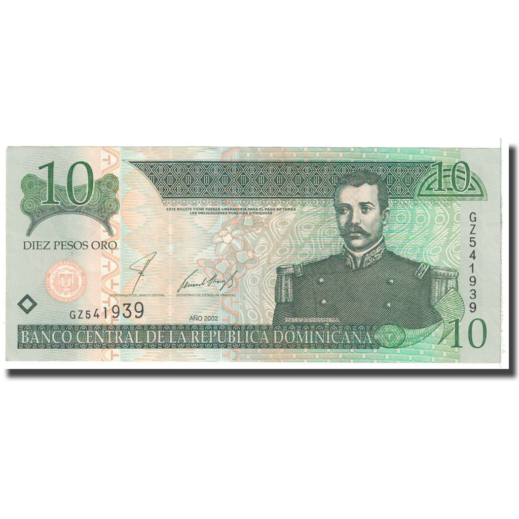 Banknote, Dominican Republic, 10 Pesos Oro, 2002, KM:168b, UNC(65-70)