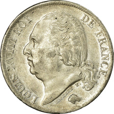 Monnaie, France, Louis XVIII, Louis XVIII, Franc, 1824, Lille, SUP, Argent