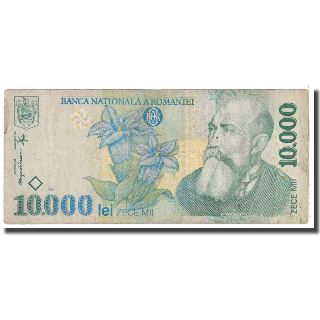 Banknote, Romania, 10,000 Lei, 1999, KM:108a, VG(8-10)