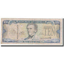Banknote, Liberia, 10 Dollars, 2009, KM:27e, VG(8-10)