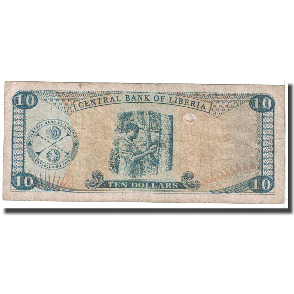 Banknote, Liberia, 10 Dollars, 2009, KM:27e, VG(8-10)