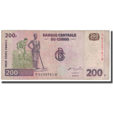Billete, 200 Francs, 2000, República Democrática de Congo, 2000-06-30, KM:95a