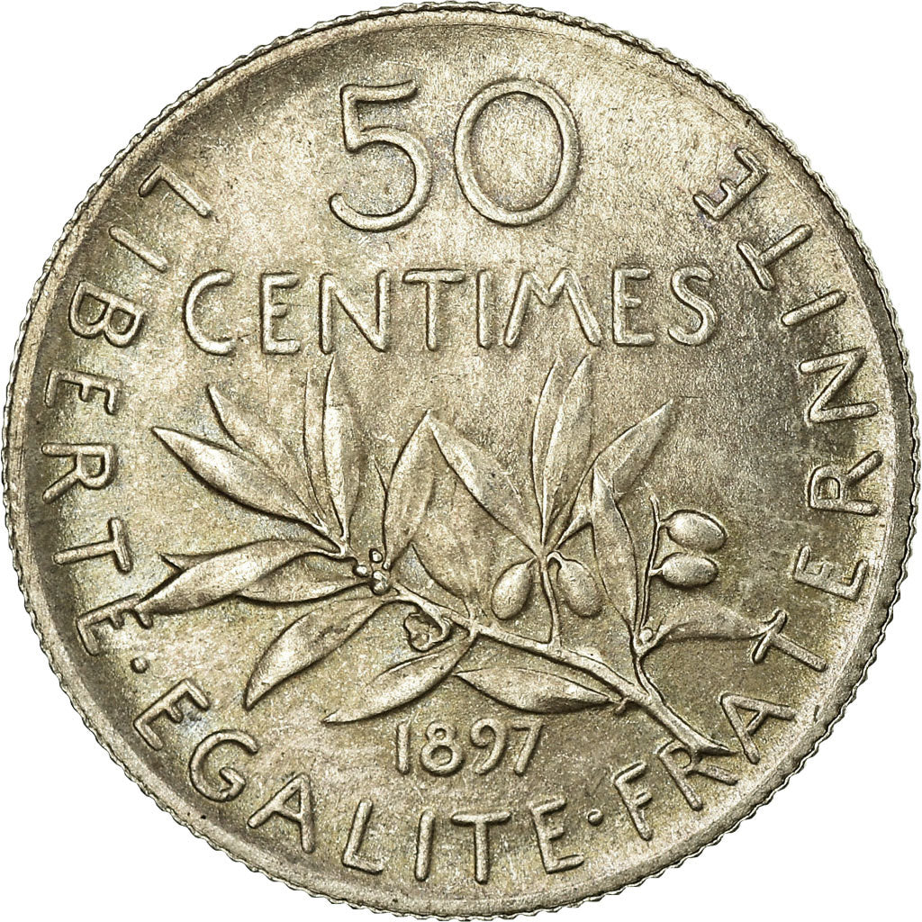 Münze, Frankreich, Semeuse, 50 Centimes, 1897, Paris, VZ+, Silber, Gadoury:420