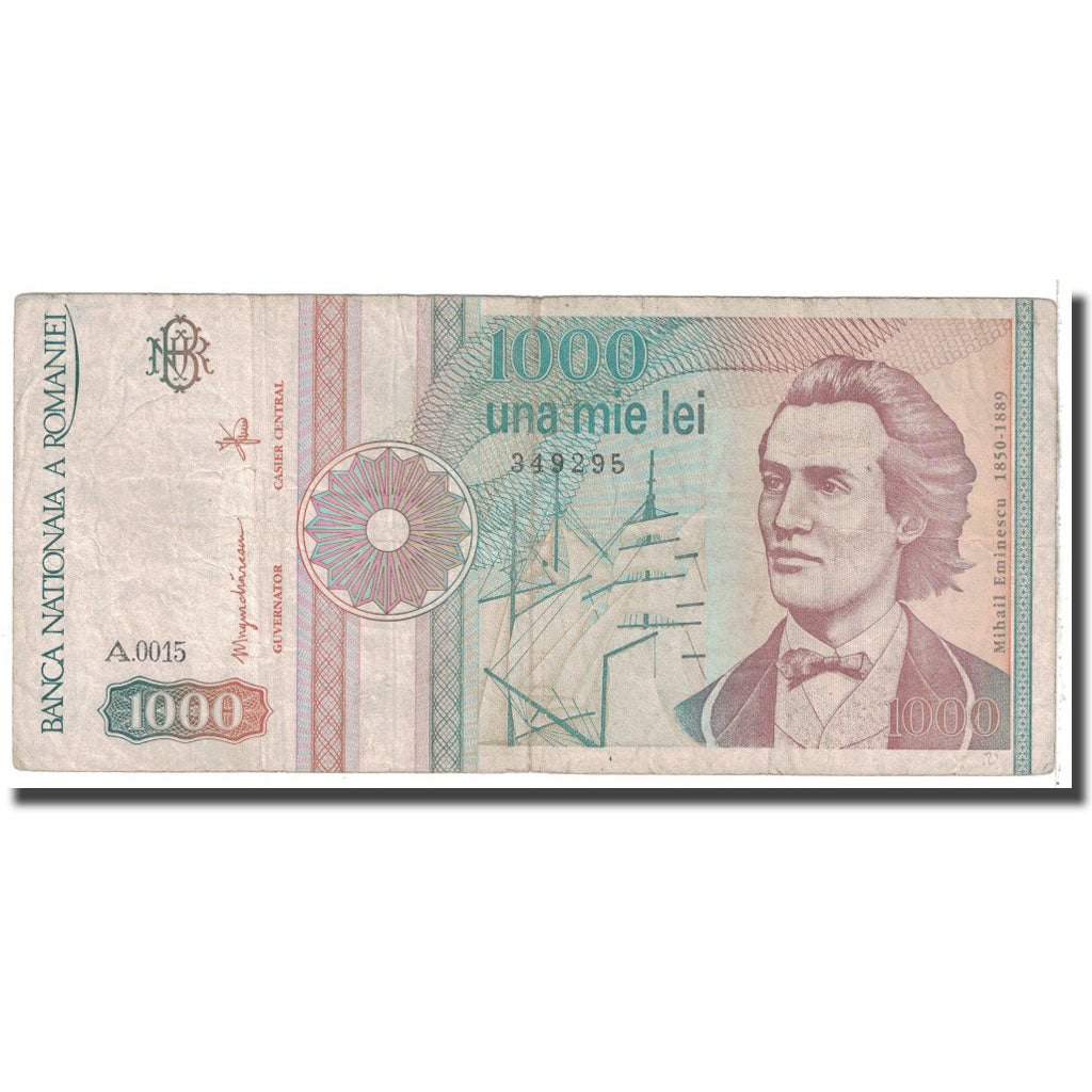 Banknote, Romania, 1000 Lei, 1991, 09-1991, KM:101Aa, VG(8-10)