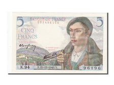 Biljet, Frankrijk, 5 Francs, 5 F 1943-1947 ''Berger'', 1943, 1943-11-25, NIEUW