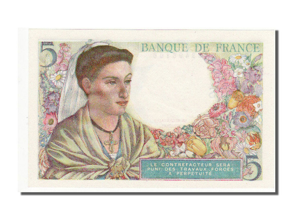 Biljet, Frankrijk, 5 Francs, 5 F 1943-1947 ''Berger'', 1943, 1943-11-25, NIEUW