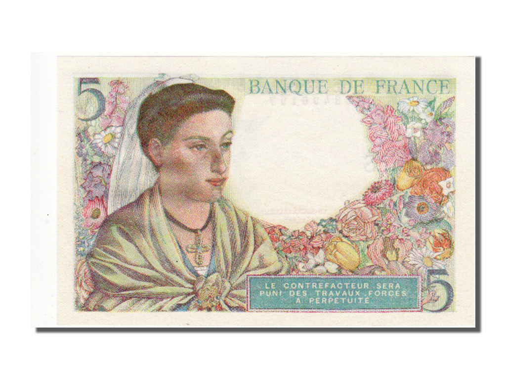 Banknote, France, 5 Francs, 5 F 1943-1947 ''Berger'', 1943, 1943-11-25