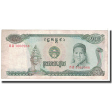 Banknote, Cambodia, 100 Riels, 1990, KM:36a, VF(20-25)