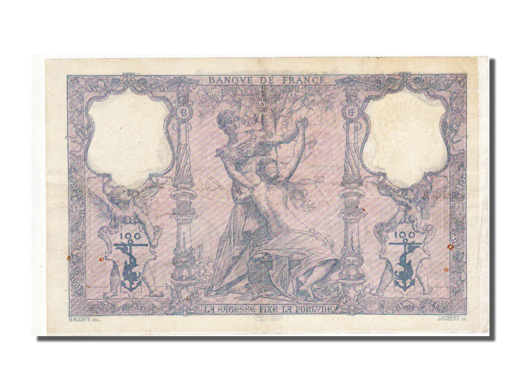 France, 100 Francs, 100 F 1888-1909 ''Bleu et Rose'', 1904, KM #65c,...