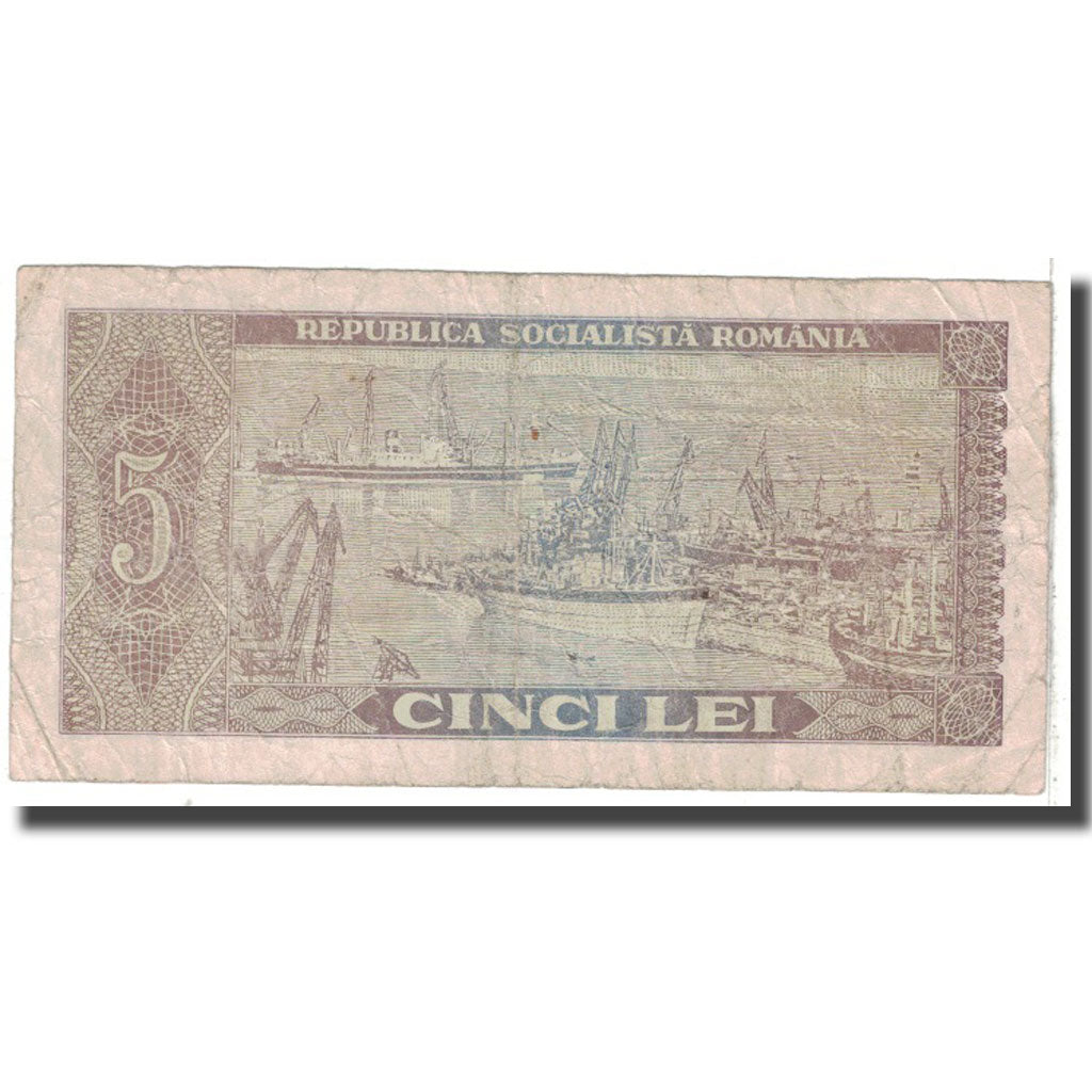Banknote, Romania, 5 Lei, 1966, KM:93a, VG(8-10)