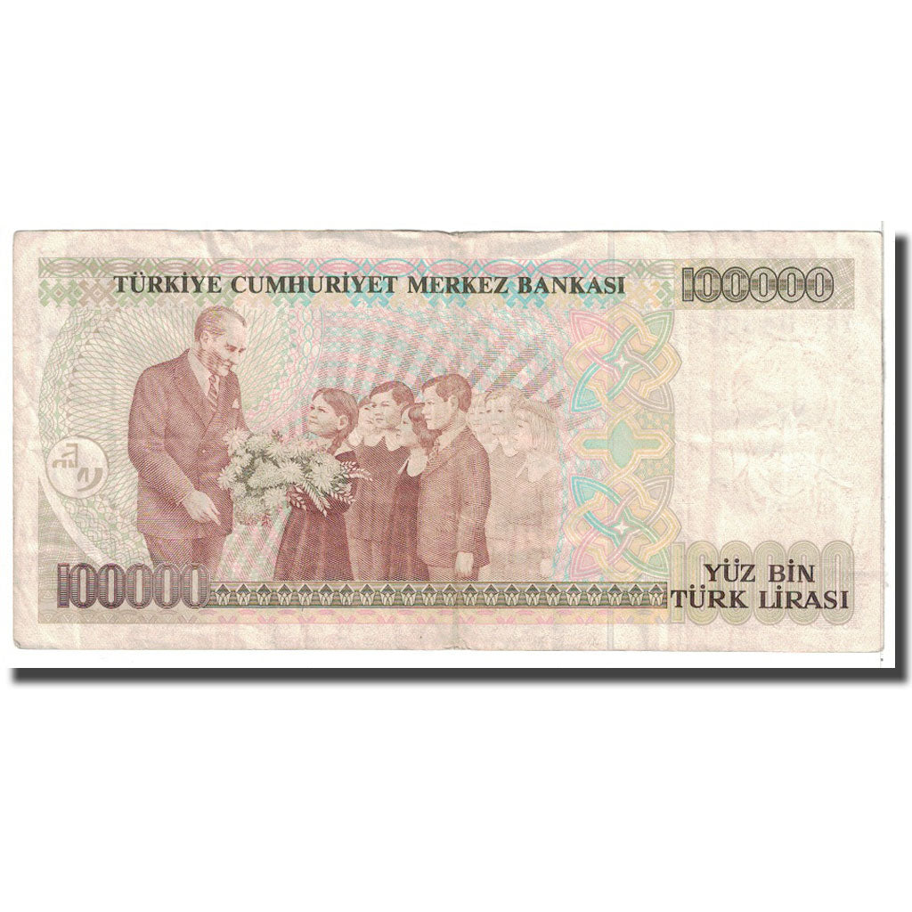 Banknote, Turkey, 100,000 Lira, 1991, KM:205, EF(40-45)