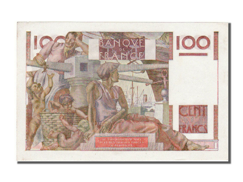 Banconote, Francia, 100 Francs, 100 F 1945-1954 ''Jeune Paysan'', 1950