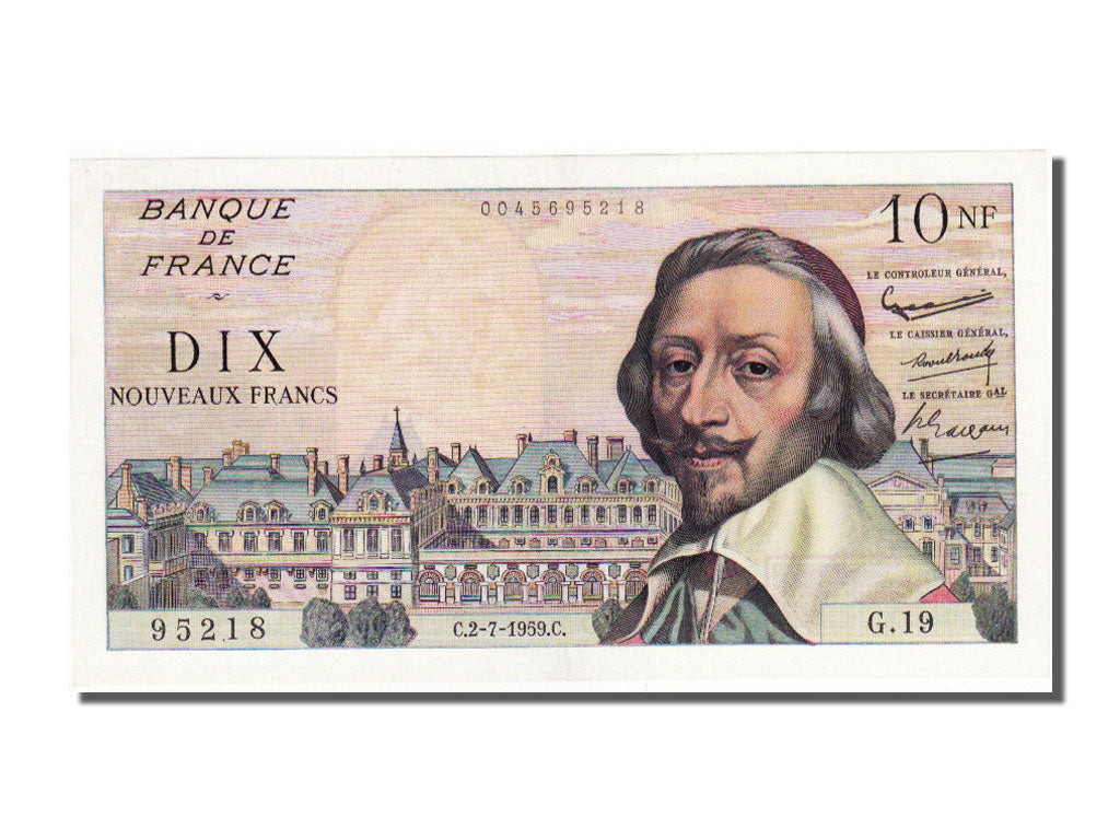 FRANCE, 10 Nouveaux Francs, 1959, KM #142a, 1959-07-02, UNC(65-70), Fayette...