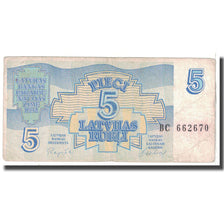 Banknote, Latvia, 5 Rubli, 1992, KM:37, VF(20-25)