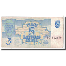 Billet, Latvia, 5 Rubli, 1992, KM:37, TB