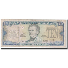 Banknote, Liberia, 10 Dollars, 2011, KM:27f, VG(8-10)