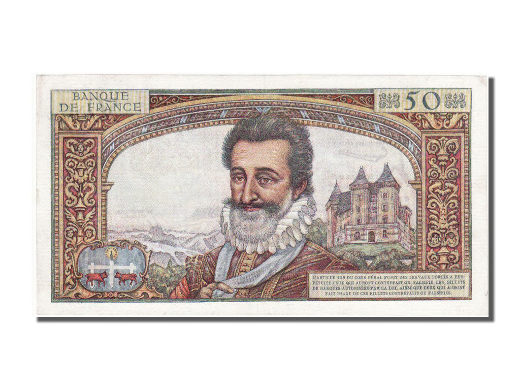 France, 50 Nouveaux Francs, 50 NF 1959-1961 ''Henri IV'', 1959, KM #143a,...