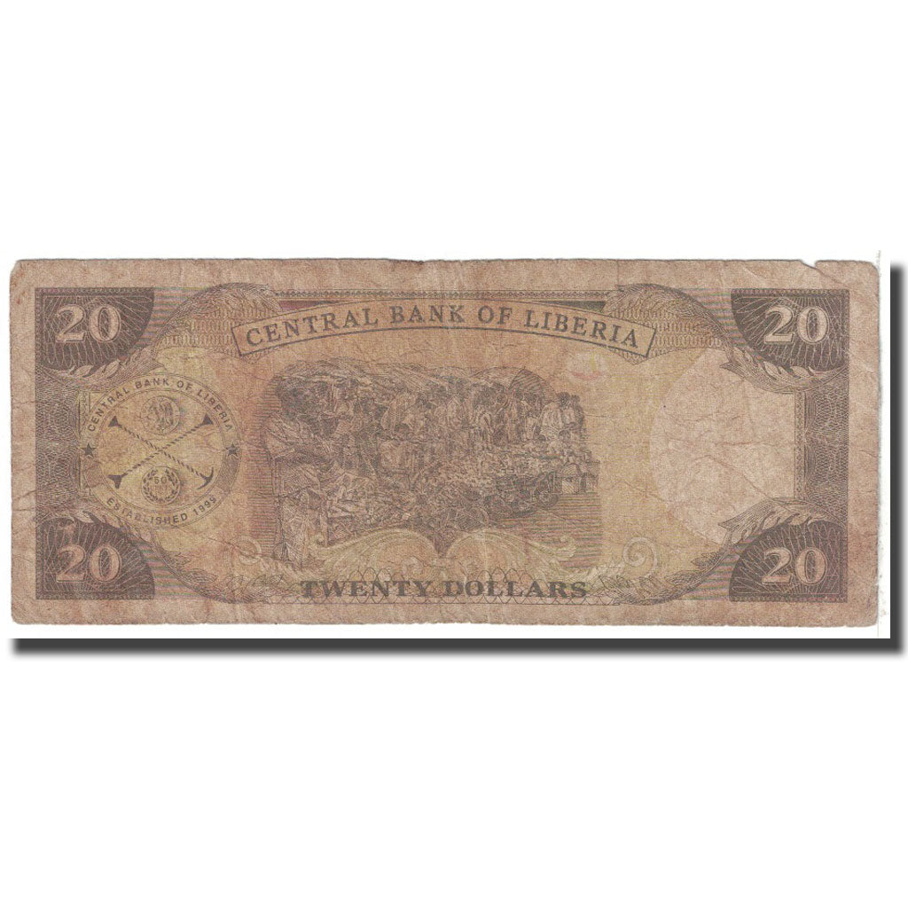 Banknote, Liberia, 20 Dollars, 2006, KM:28c, VG(8-10)