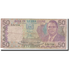 Banknote, Sierra Leone, 50 Leones, 1988, 1988-04-27, KM:17a, VG(8-10)