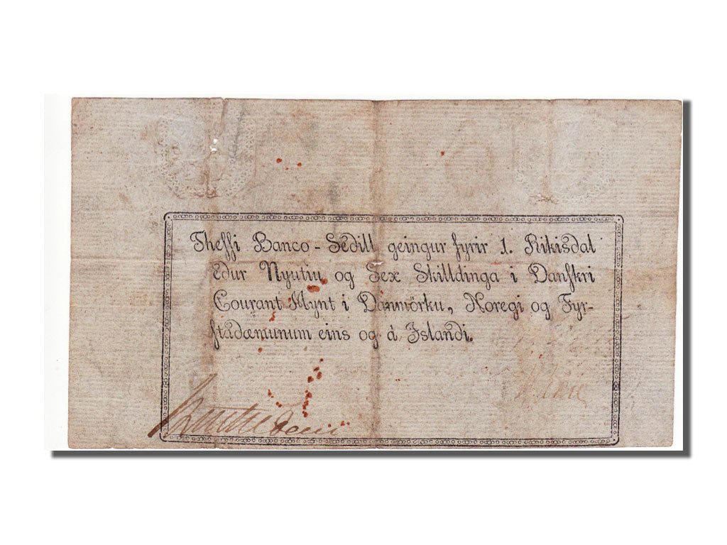 Denmark, 1 Rigsdaler Courant, 1792, AU(50-53)