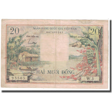 Banknote, South Viet Nam, 20 Dong, 1956, KM:4a, VF(20-25)