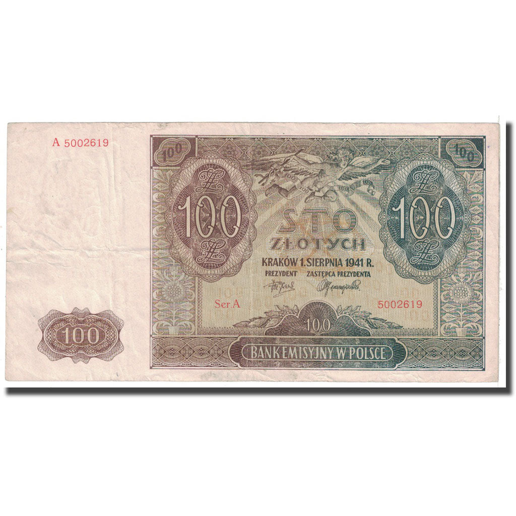 Banknote, Poland, 100 Zlotych, 1941, 1941-08-01, KM:103, EF(40-45)