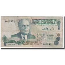Banknote, Tunisia, 1 Dinar, 1973, 1973-10-15, KM:70, VG(8-10)