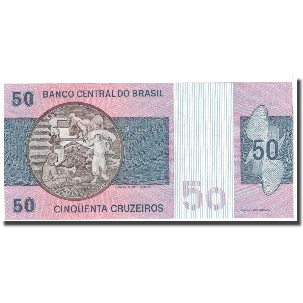 Banknote, Brazil, 50 Cruzeiros, 1970, KM:194c, UNC(65-70)