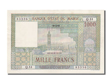 Morocco, 1000 Francs, 1952, 1952-12-10, AU(55-58), Q 14