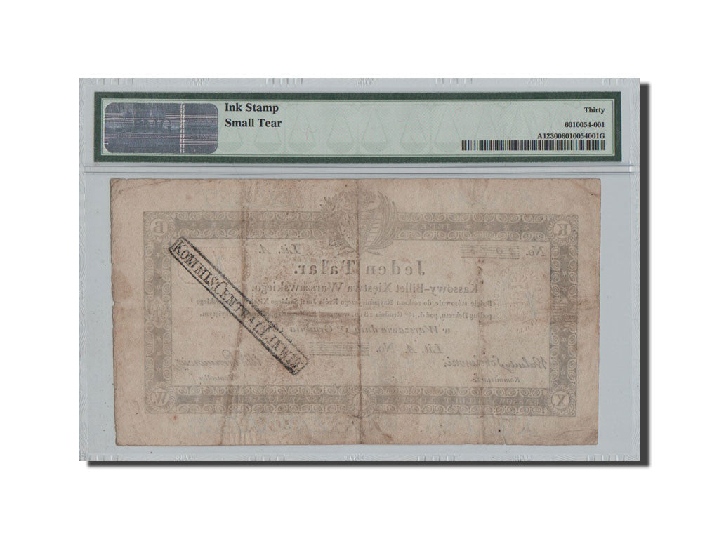 Geldschein, Polen, 1 Talar, 1810, 1810-12-01, KM:A12, graded, PMG, 6010054-001