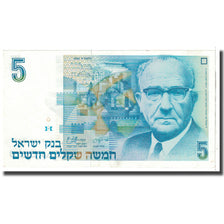 Banknote, Israel, 5 New Sheqalim, 1985, KM:52a, AU(55-58)