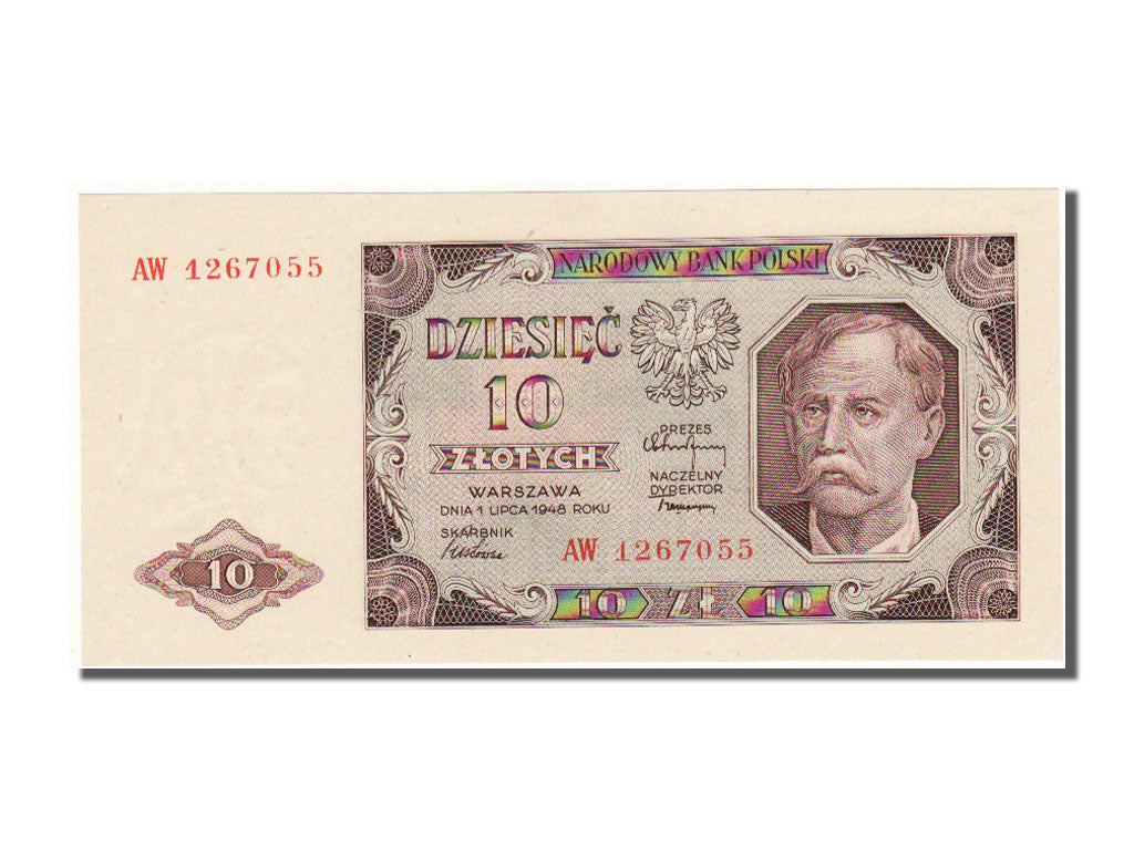 Poland, 10 Zlotych, 1948, 1948-07-01,