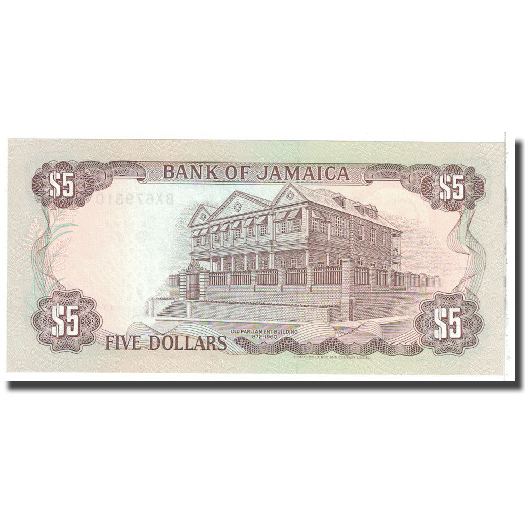Banknote, Jamaica, 5 Dollars, 1991, 1991-07-01, KM:70d, UNC(65-70)