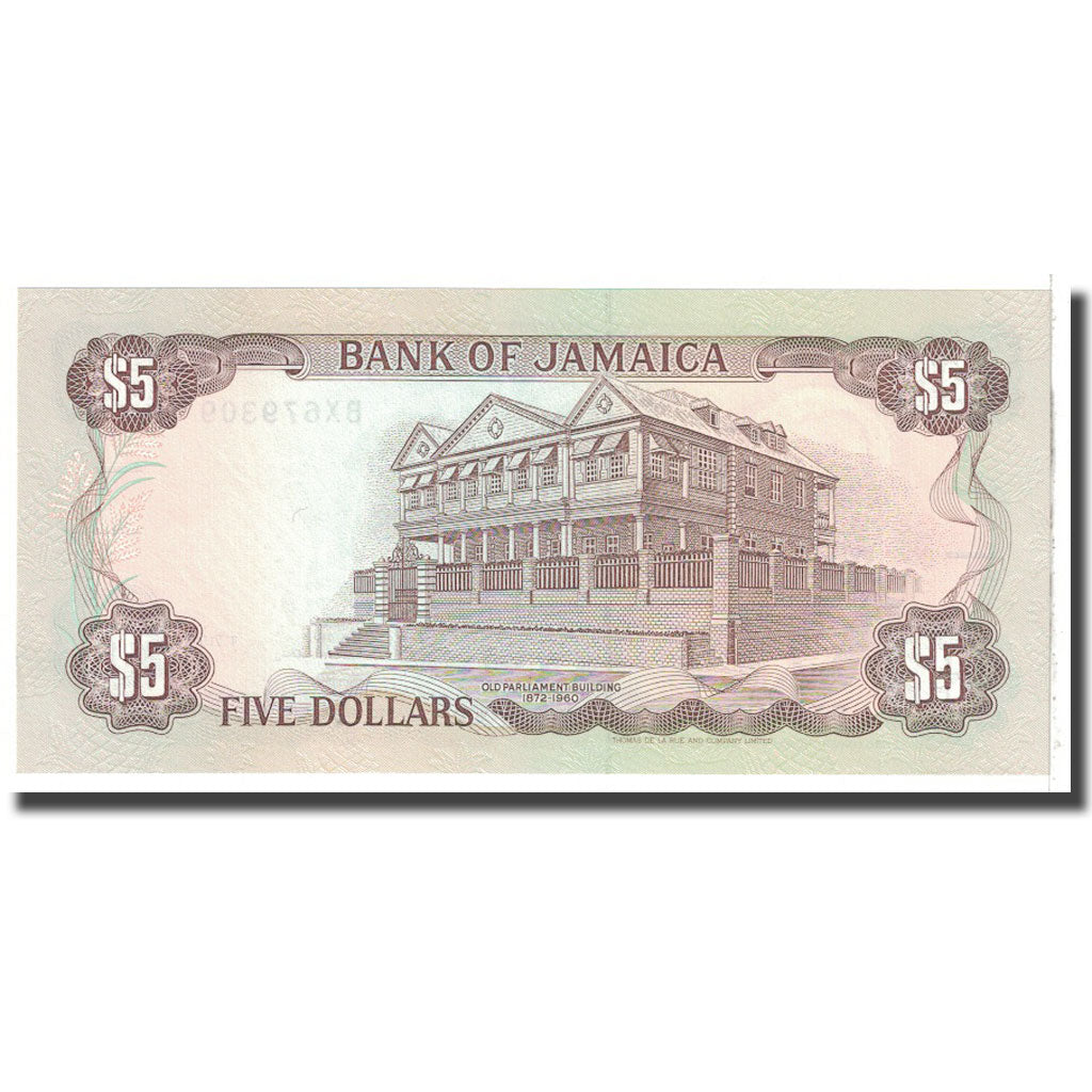 Banknote, Jamaica, 5 Dollars, 1991, 1991-07-01, KM:70d, UNC(65-70)