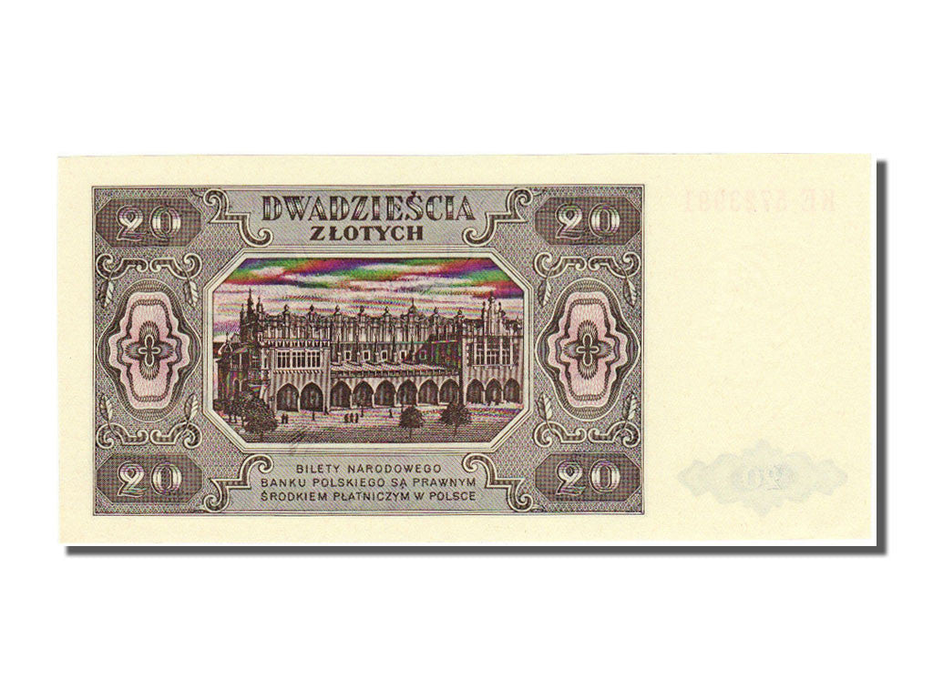 Poland, 20 Zlotych, 1948, KM #137, 1948-07-01, UNC(65-70), KE